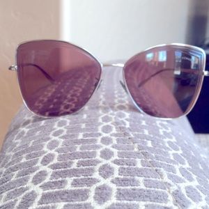 Chanel pink Silver Sunglasses
